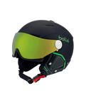Lyzarska helma se stitem Bolle Backline Visor Premium Soft Black Green.jpg